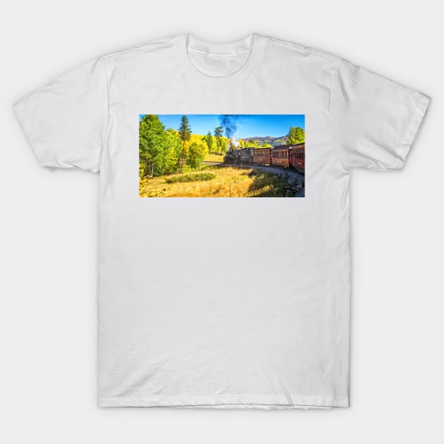 Cumbres and Toltec Narrow Gauge Railroad Route T-Shirt by Gestalt Imagery